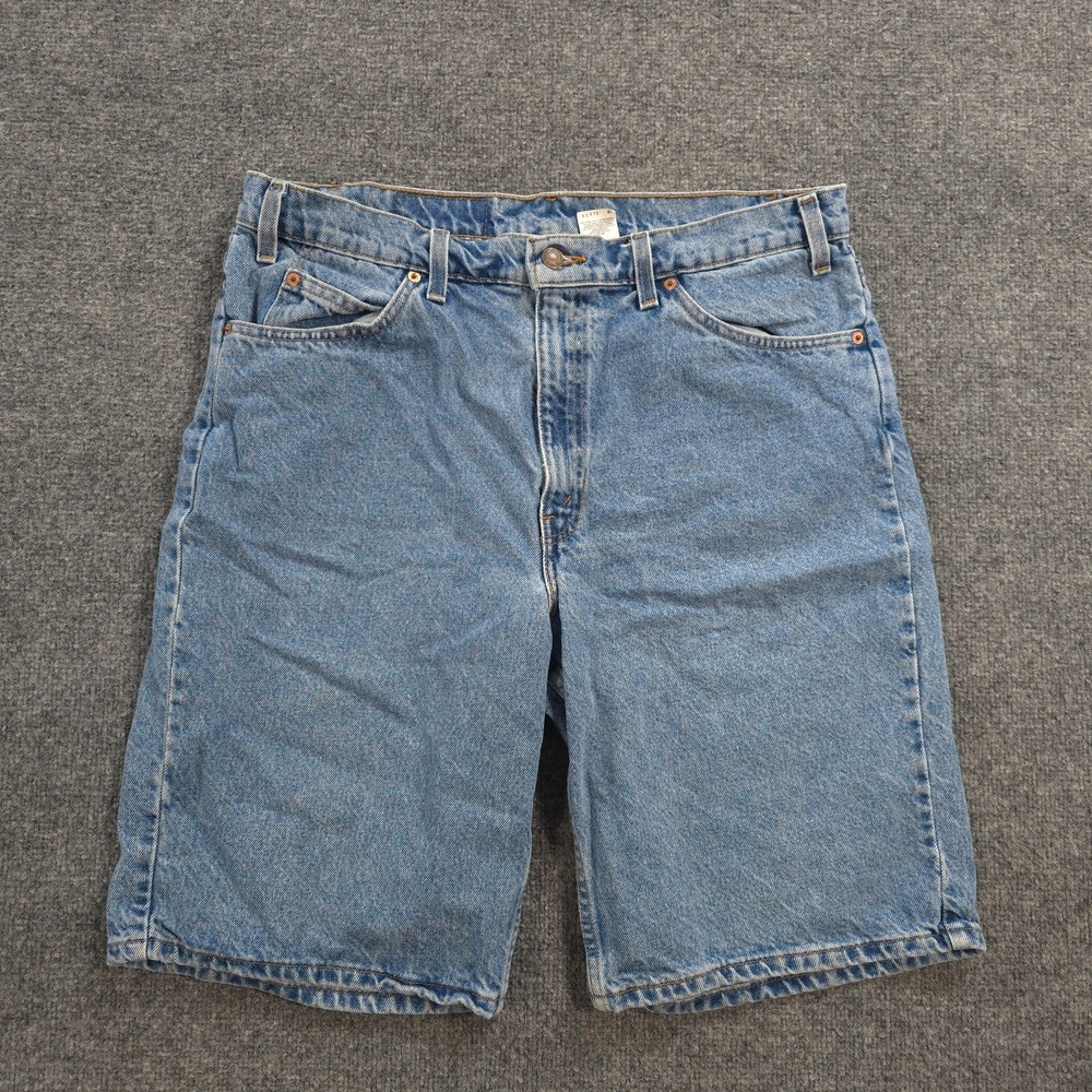 Vintage Levis Shorts Mens 38 Blue 550 Relaxed Fit Orange Tab Jean Jorts 90s